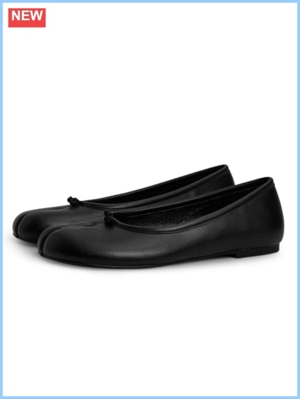 Tabi Ballet Flats Women Split Toe Wide Width Slip-On Low Heel Comfortable